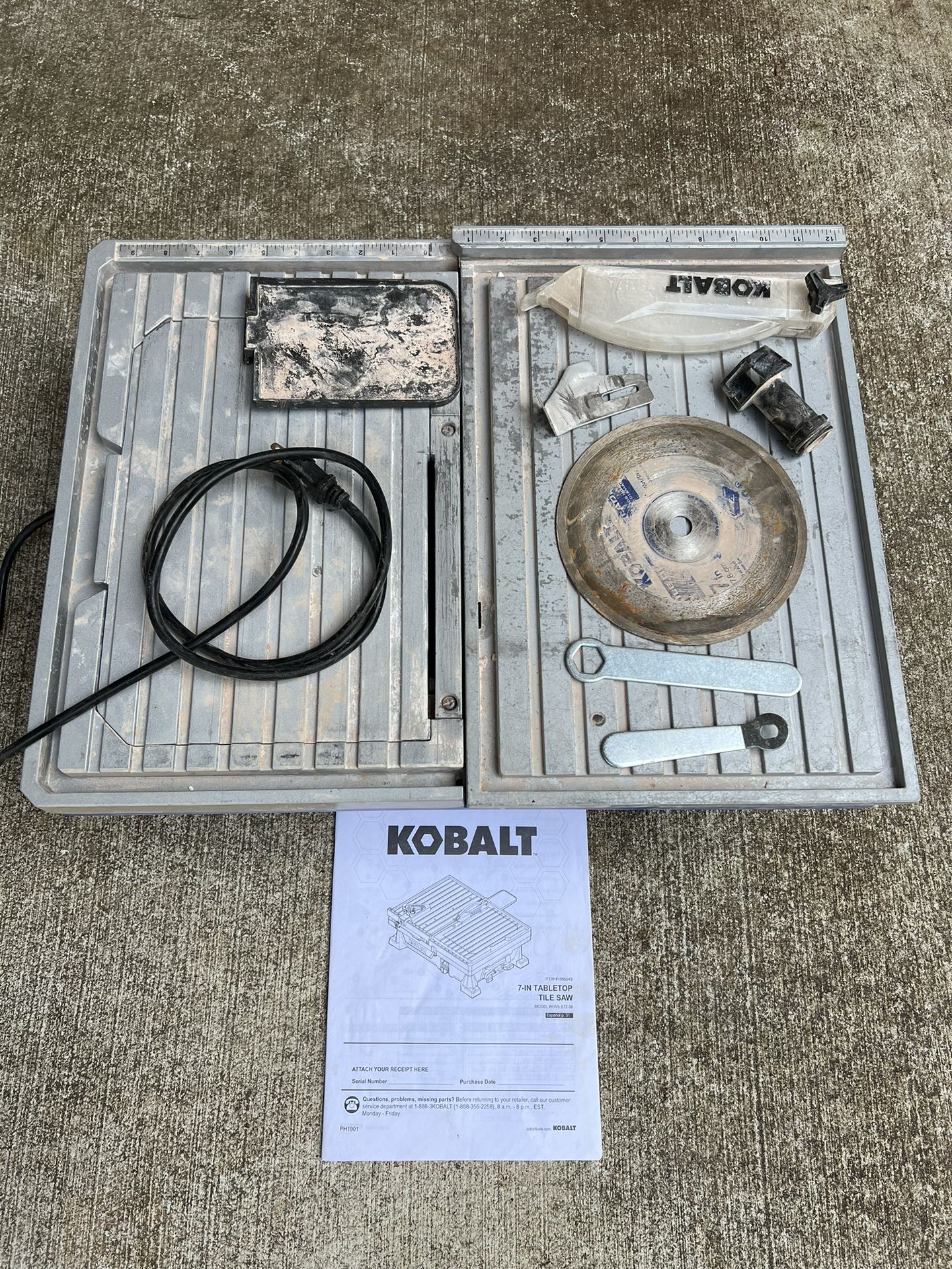 Kobalt 6 -Amp 7.0-in -Blade Wet Tabletop Sliding Table Tile Saw