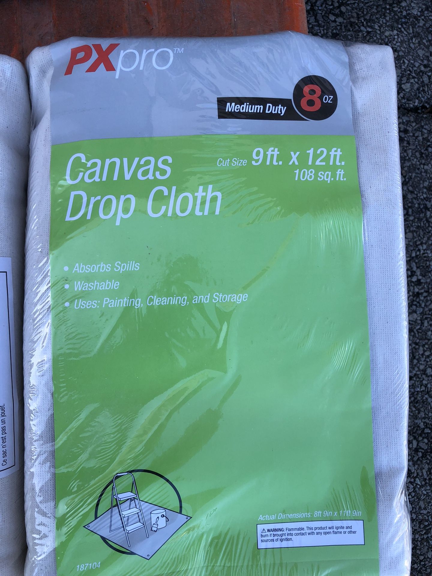 9x12   8Oz Painter’s Tarps. 6 For sale(In Wrapper)