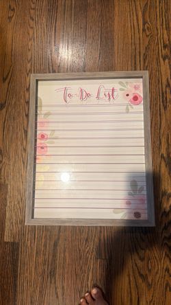 Dry Erase To Do List Glass Frame!