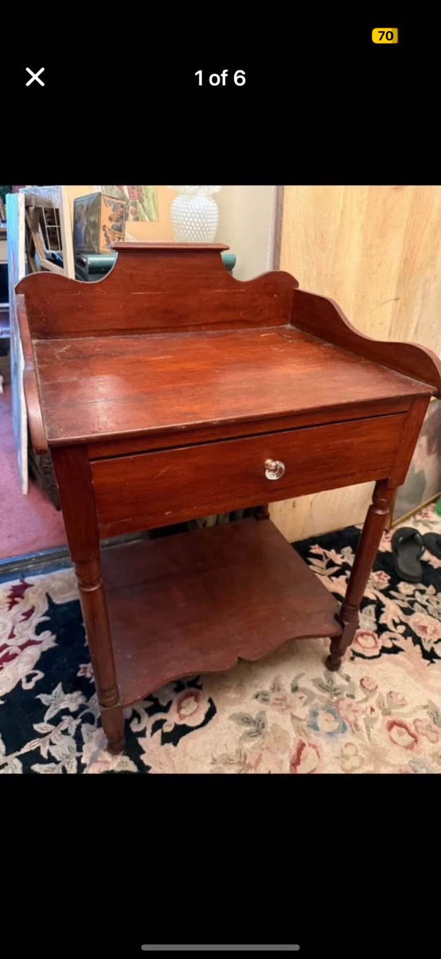 Vintage Table With Drawer