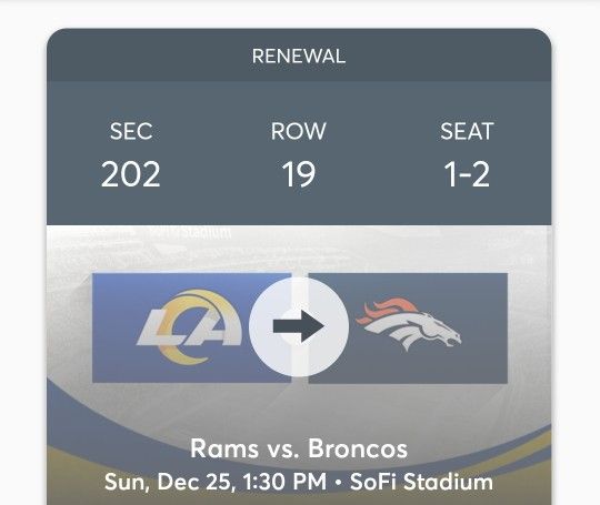 Rams Vs Broncos 12.25.22