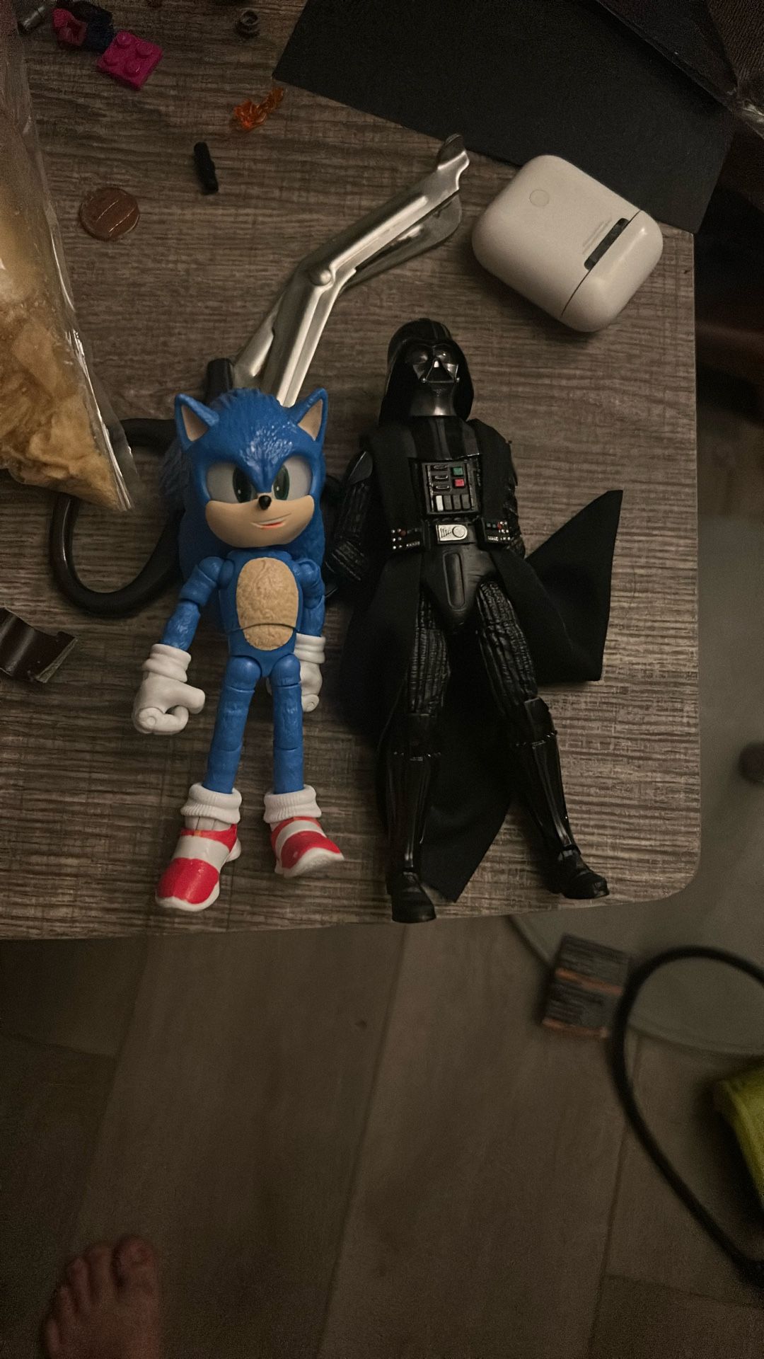Darth Vader and Sonic(missing cape and lightsaber)
