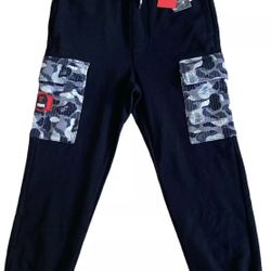 New Hugo Boss X Bathing Ape Black Camo Men’s Sweatpants Jogger Pants 