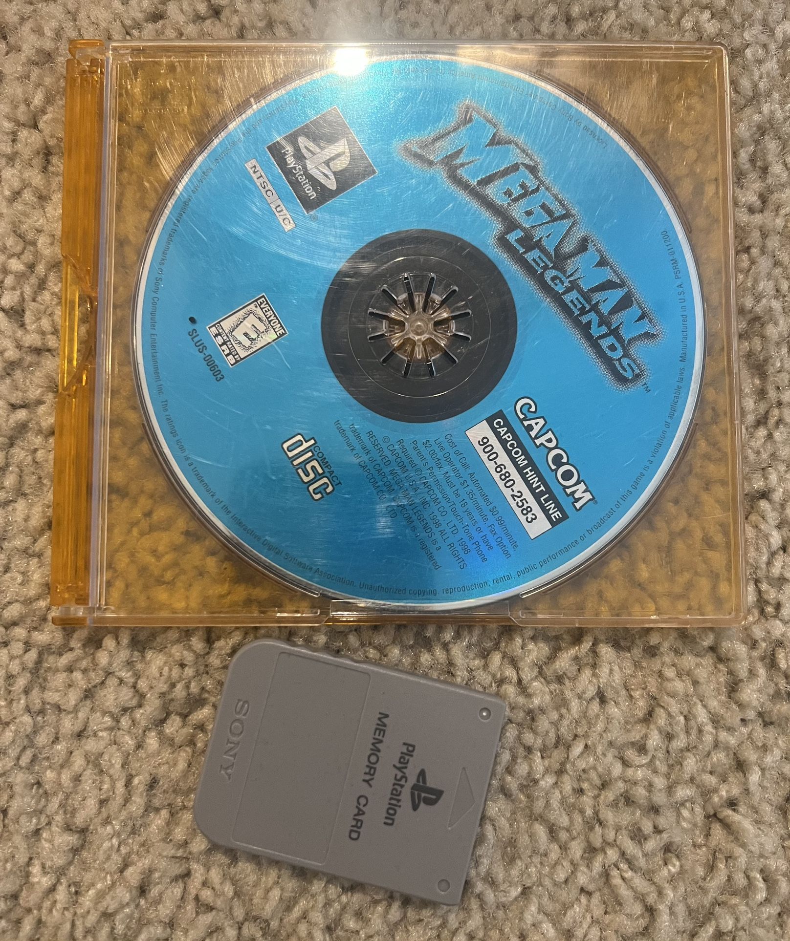 PLAYSTATION 1 PS1 MEGA MAN LEGENDS CLEAN DISK COMES WITH ORIGINAL PLAYSTATION MEMORY CARD $$75.00 OBO$$