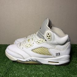  Air Jordan 5 Retro 2015 White Metallic