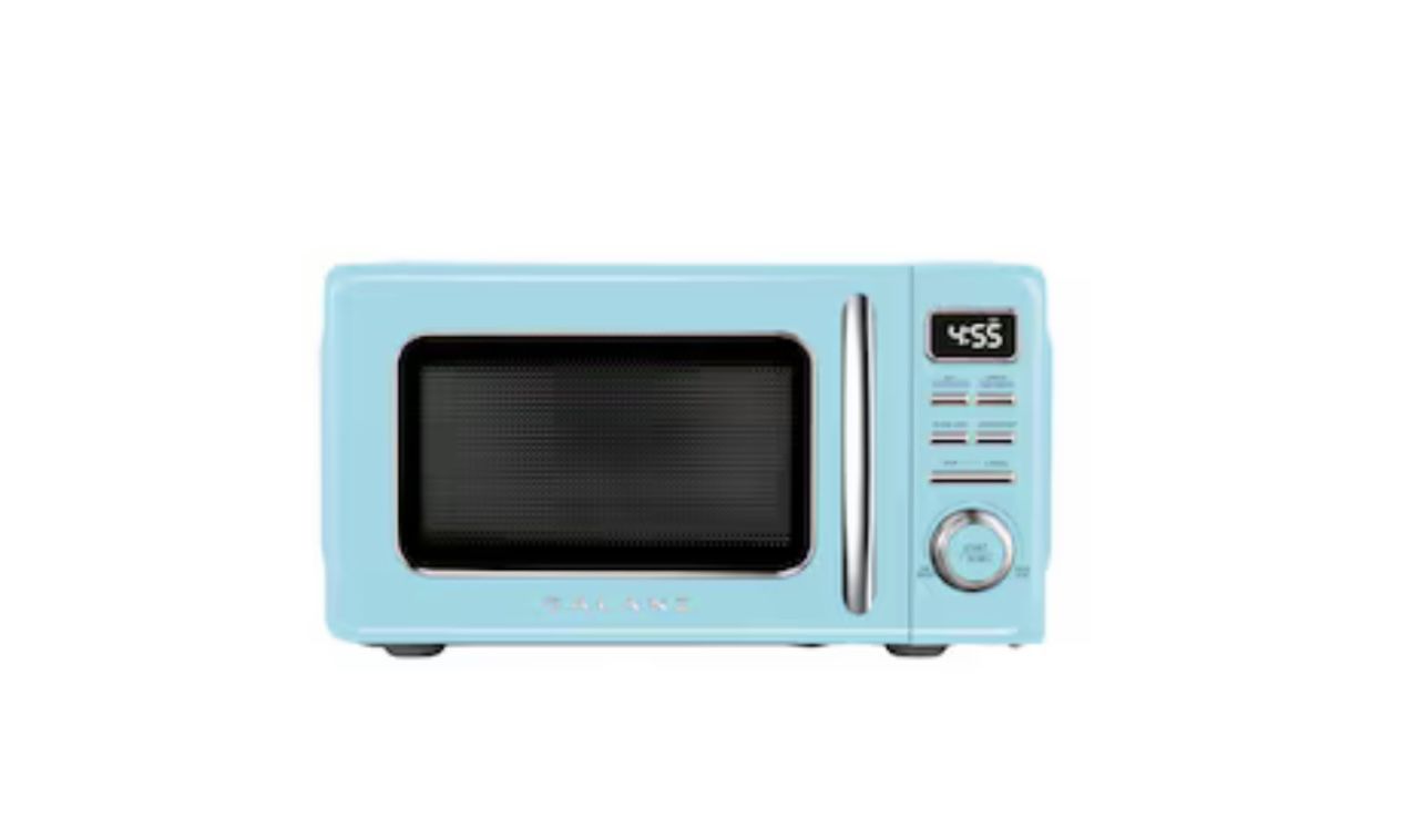 Baby Blue Retro Microwave