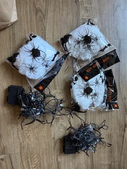 Halloween Giant Spider Web Decoration Set