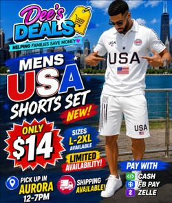 Men's USA shirt set $14