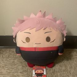 Jujutsu Kaisen Yuji Itadori FuwaKororin BIG Plush Round Squishy 11" NEW