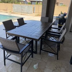 Patio table and chairs set
