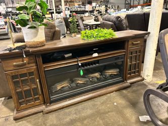 TV Console with Electric Firepit