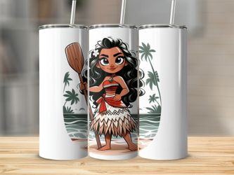 Handmade Tropical Island Voyager 20 oz Skinny Stainless Steel Tumbler