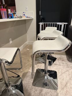 White bar stools
