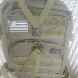Green army military backpack 