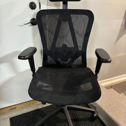 Brand New Black Big & Tall All Mesh Tall Back Ergonomic Office Chair w/Adjustable Armrests/Lumbar/Headrest