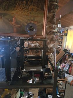 3d printer ender3 with upgraded motherboard and head