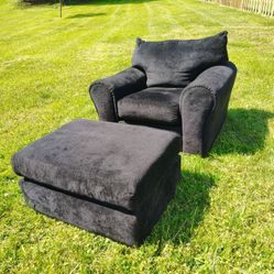 Over stuffed chair and ottoman
