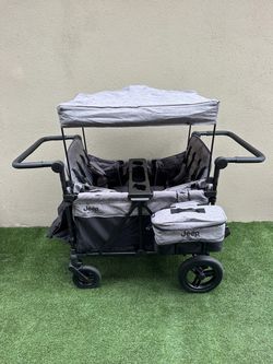 Jeep Grey 4 seater Stroller Wagon/ Open box