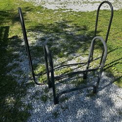 Two Metal Firewood Racks. 