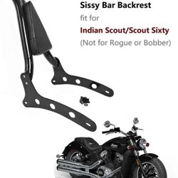21 Inches Black Sissy Bar Backrest Compatible for Indian Scout 2015-2023, Scout Sixty 16-23,