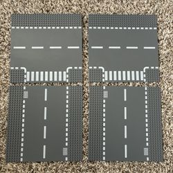 LEGO City Straight and T Junction street plates 