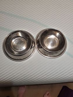 Dog bowl stainless steel two cups two bowls