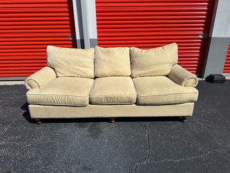 (Delivery available) Paula Deen Home Cream 3-Seat Sofa – Comfortable & Spacious