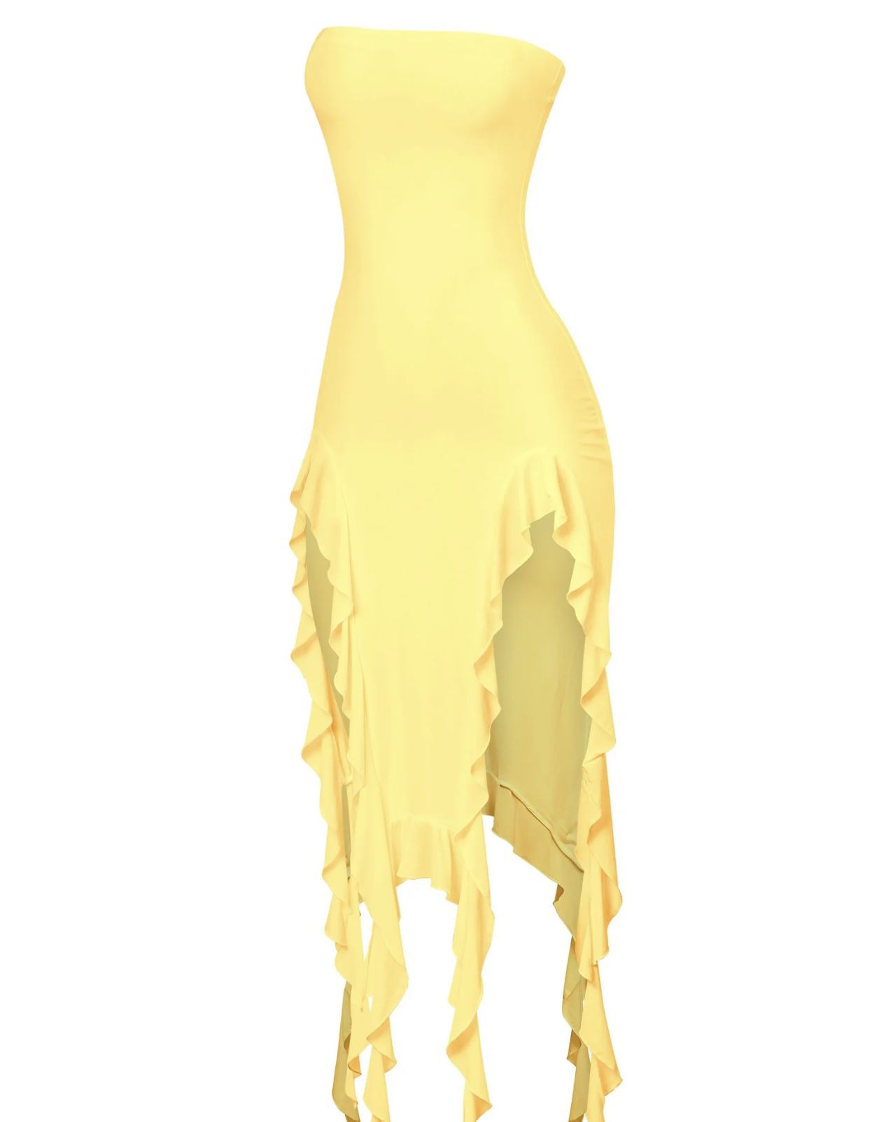 Sexy Elegant Yellow Dress
