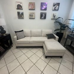 👉 “Modern Living Room Set + Bouclé Chair – Move Out Sale