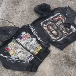 Heavyweight Zip Up Hoodie - Black 