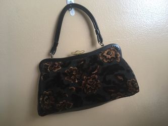 Vintage black and brown purse