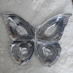 Fitz & Floyd Silver Butterfly Dish 