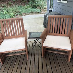 Teak Wood Chairs - 2 
