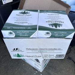 Box Of 10 Ream Of Copy Paper , Letter Size White, 5000 Sheets