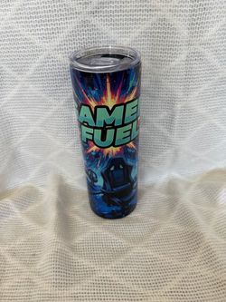 Gamer Fuel Skinny Tumbler with Lid