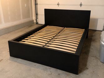 IKEA MALM Queen Bed Frame – Black/Brown – Excellent Condition