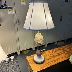 Vintage French Rattan Covered Glass Seltzer Bottle Lamp