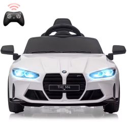 Brand New BMW M4 with Parental Remote 12v kids electric power wheels ride on Car