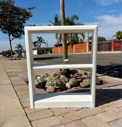 White Painted Wood Bookshelf