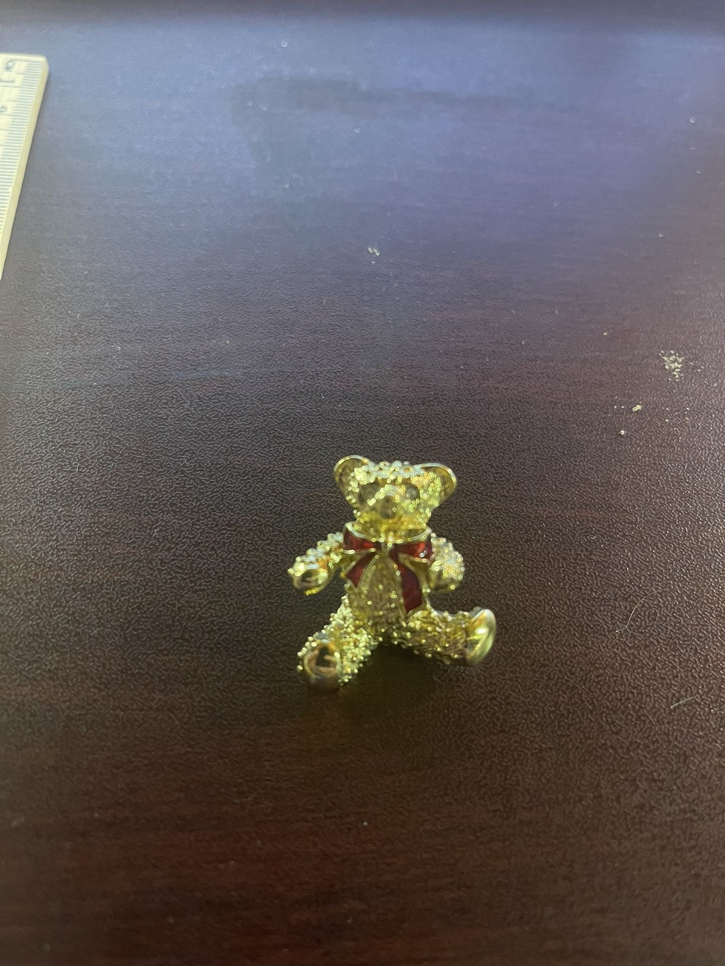 Gold-Tone Teddy Bear Brooch β $3