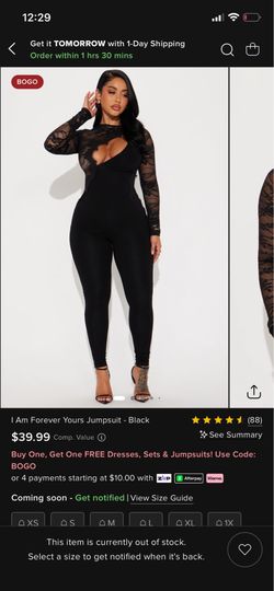 Black jumpsuit women size medium