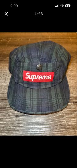 Supreme Snap Button Pocket Plaid Camp Cap (FW18)