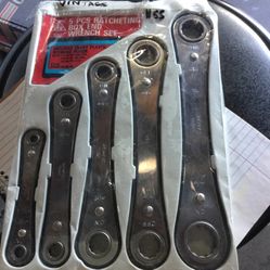 Wrench Set 5 PCS  Ratcheting 