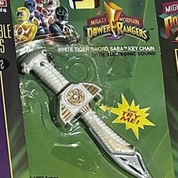 Power Ranger White Tiger Sword Key Chain 