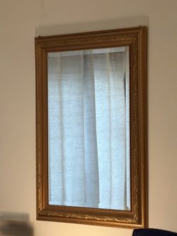 Big Mirror With gold Frame Now $25