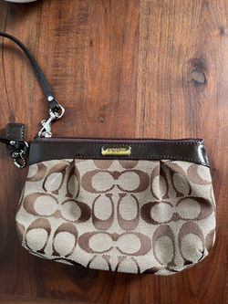 Brown Coach Wristlet