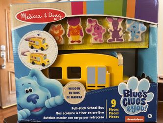 Wooden pull-back school bus