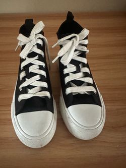 Black Canvas High-Top Sneakers girls : talla 3