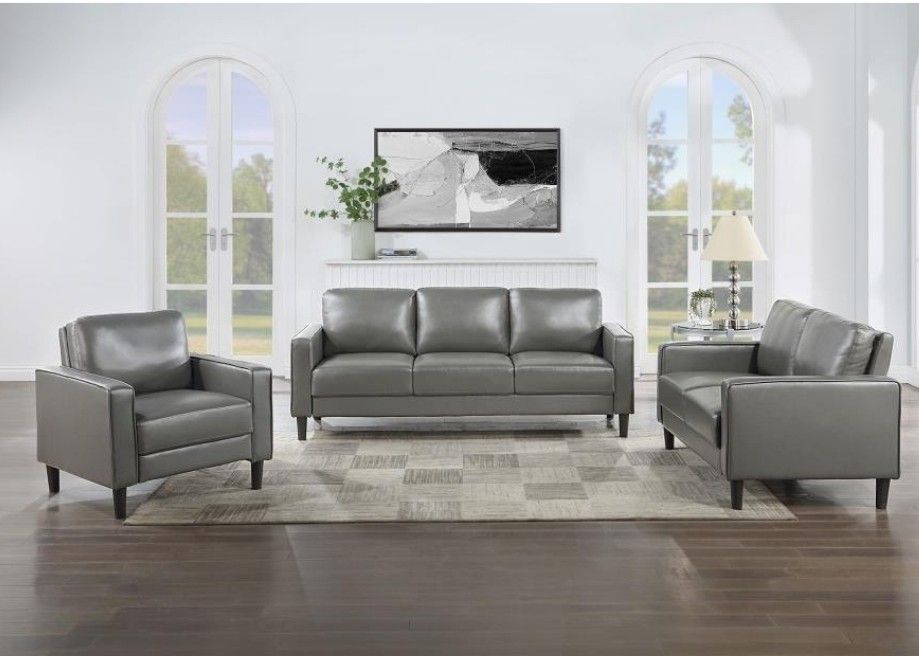 Gray 3-piece Sofa Set