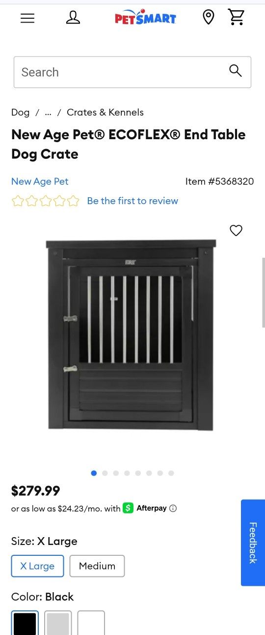 New Age Pet ecoFLEX Pet Crate/End Table X Large Black